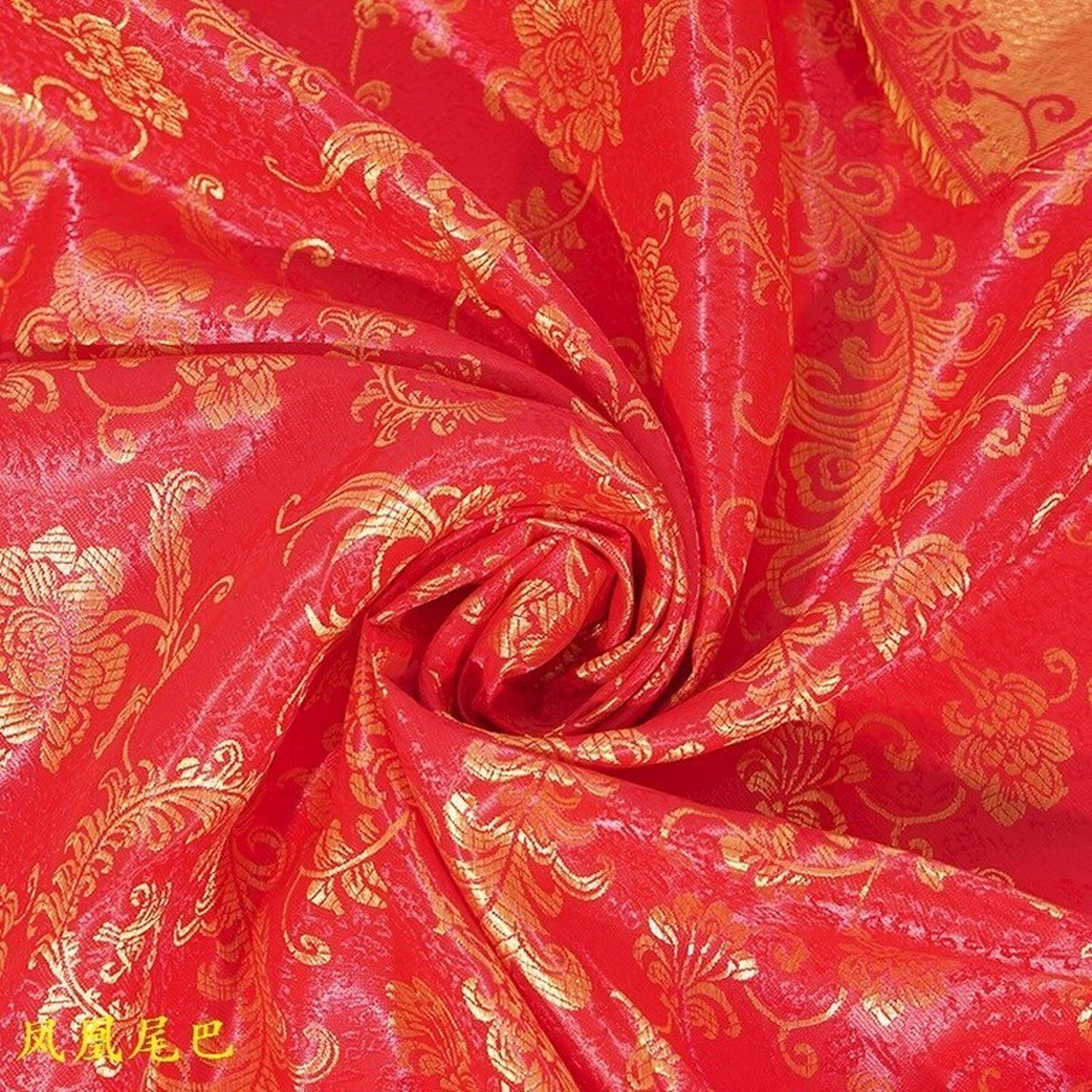 凤凰龙纹提花汉服面料色织织锦缎