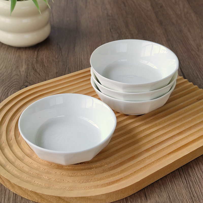 纯白陶瓷小盘子火锅蘸料碟