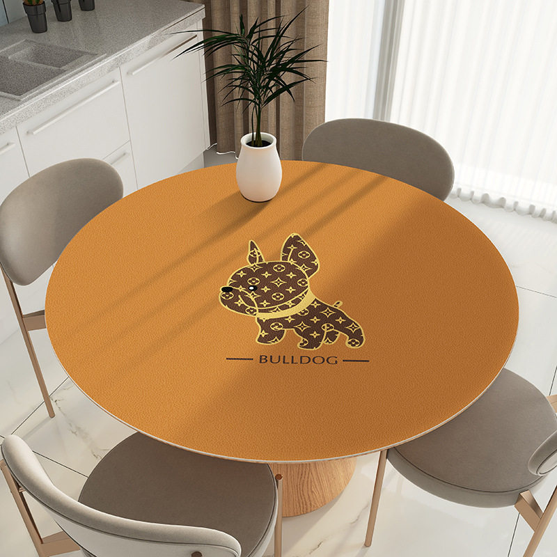 暴力熊Q弹PVC皮革圆桌布轻奢高级感圆餐桌防水防油免洗防烫台布,居家布艺,桌布,淘宝优惠券,粉丝福利购,淘宝优惠卷