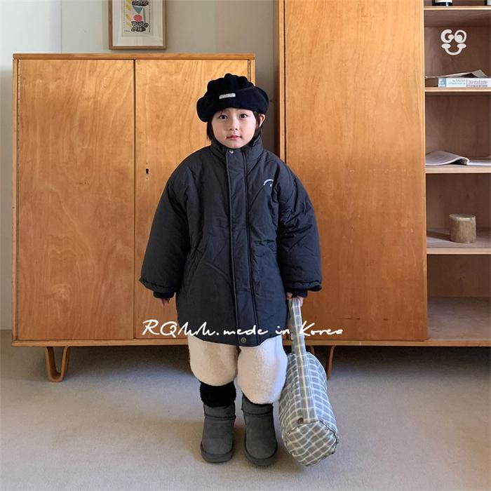 RQMM韩国童装代购 GOU24冬款男女童加厚字母休闲百搭工装风棉服