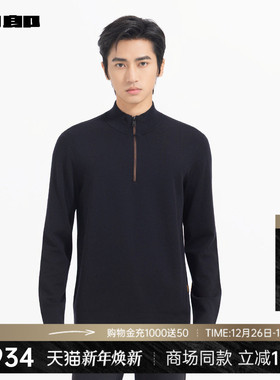 【商场同款】利郎官方 时尚半高领毛衫男士25秋季毛衣25QMS1031S