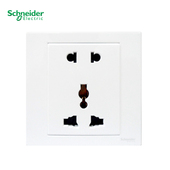 施耐德多功能五孔插座二三插通用万能5眼三孔86型英港澳式 欧式