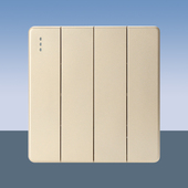 四开门铃四位4位四开关按钮自动复位开关面板按钮86型干接点金色