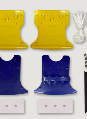 新款诚成外壳双面擦强磁绳子清洁器窗器配件前蓝色手柄后盖胶条