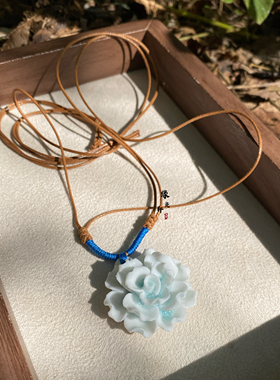 染紫.陶瓷项链景德镇手工新中式汉服配饰首饰小众礼物