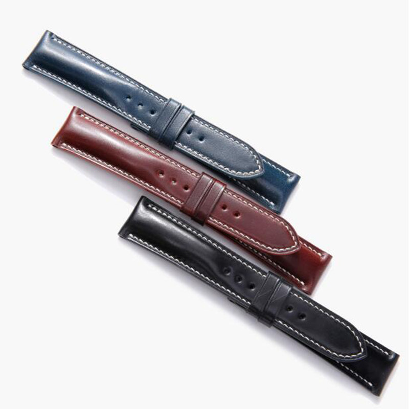 瓦舍手工 日本新禧马臀皮高端定制头层皮表带18mm 20mm