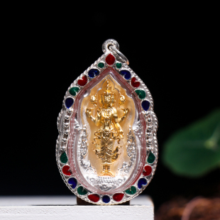 泰国佛牌 龙婆gee 2561年 五面爱神 纯银壳项链吊坠限量版带编号