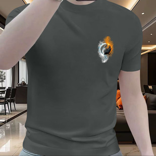 T恤男士 印花百搭潮牌半袖 2025新款 痞帅潮流男装 上衣 夏季 纯棉短袖