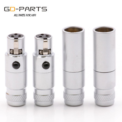 台湾MPS 纯铜镀金三芯卡侬头公母 耳机麦克风mini卡农XLR音频插头