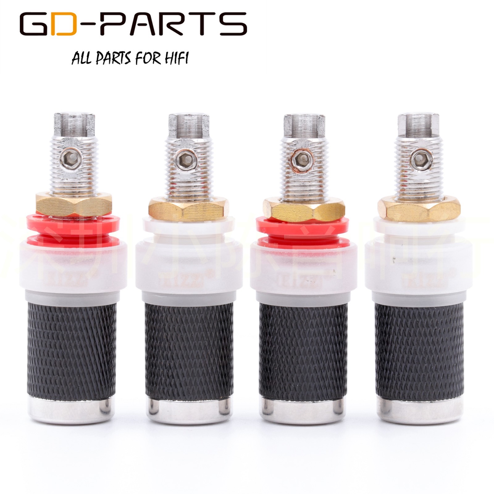 EIZZ功放音箱音响喇叭接线柱 香蕉插头插座端子 碲铜镀无镍铑白金