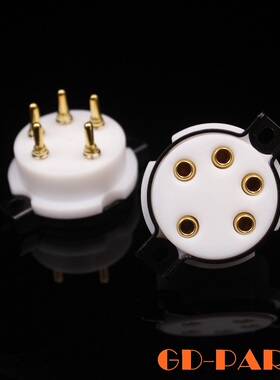EIZZ特氟龙5脚镀金管座 WE311 56 807 FU-7 WE272A FD422电子管座