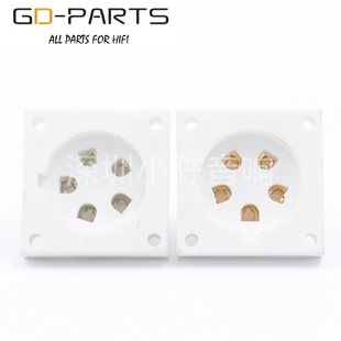5脚电子管座陶瓷五脚管座适合Aa Da搭棚用镀金脚TUS