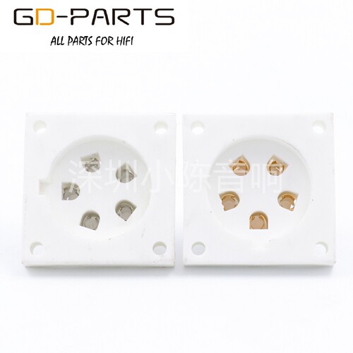 5脚电子管座陶瓷五脚管座适合Aa/Ba/Cd/Da搭棚用镀金脚TUS-P5-G