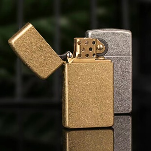 【祝融火具】窄机煤油打火机909黄铜砂轮复古防风便携小巧男礼品