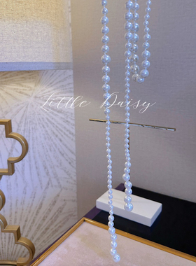 Little Daisy温柔秋冬链条珍珠无锁扣任意戴整条珠链贝珠手工小众