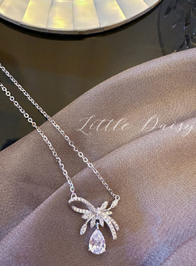 日系轻奢锆石925银锁链女