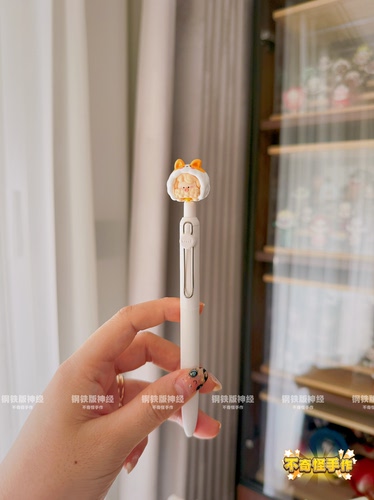 不奇怪手作孤品现货OHO柯基大叔Ok狗正品萌粒进口中性笔Uni潮玩礼