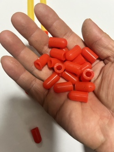 打花棍配件 老北京打花棍手杆前边红头子 手竿前红帽子软头护前头