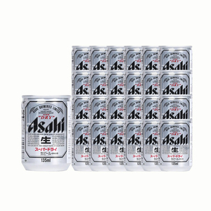 日本原装进口朝日辛口超爽生鲜啤酒135ml24听易拉罐mini小瓶Asahi