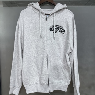 外贸尾单马刺队刺绣＋印花连帽外套运动休闲卫衣宽松男女百搭款潮