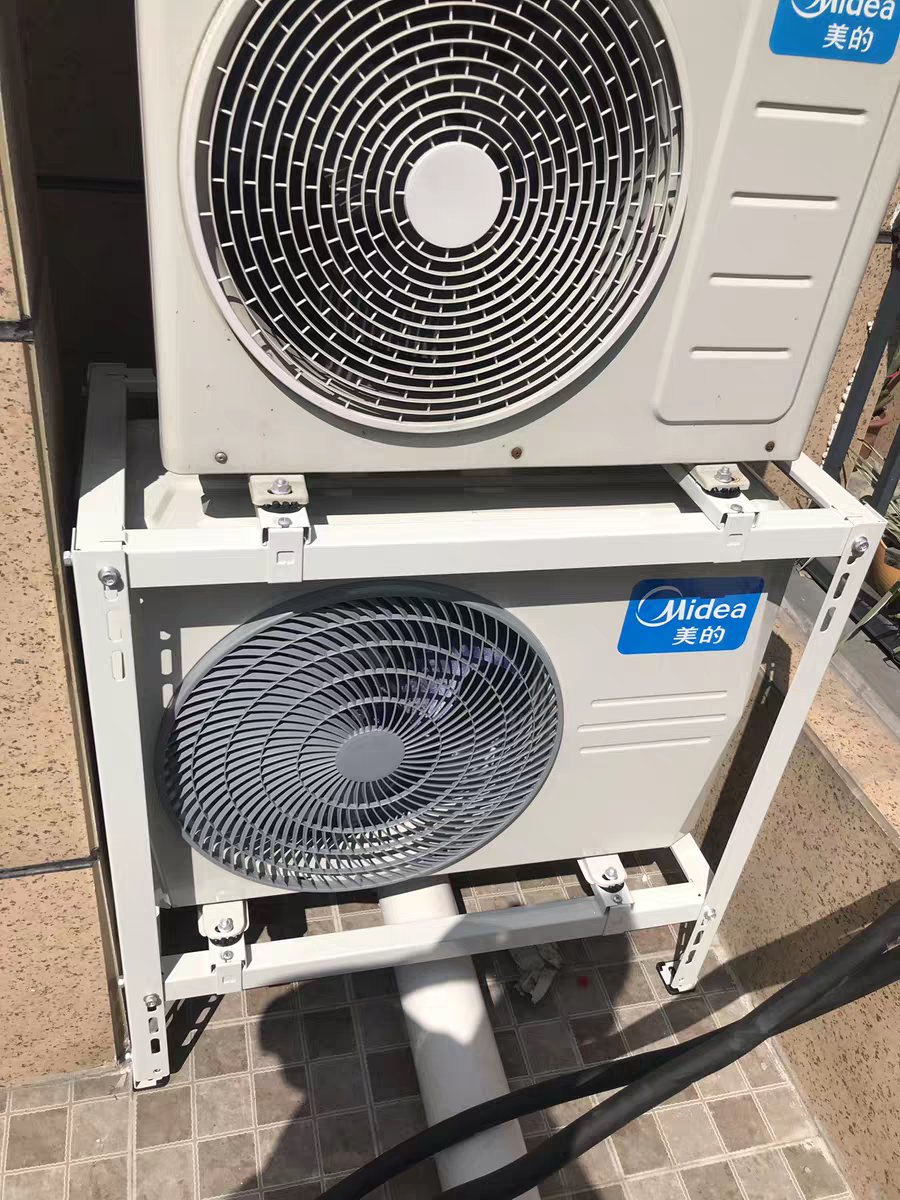 厂品两层叠放移动底座立式柜机脚架高脚空调架子外机支架单双层可