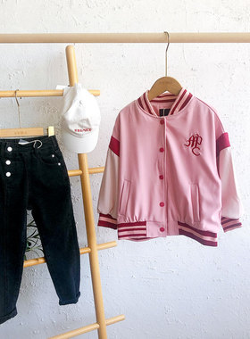 牛哆哆女童拼色棒球服春秋款宝宝休闲洋气夹克衫外套67731