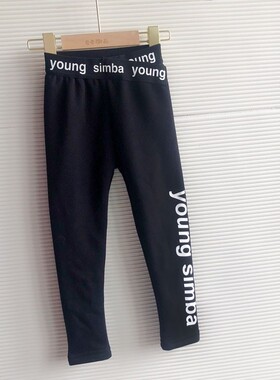 大E小e女童冬季加绒打底裤一体绒宝宝弹力小脚紧身裤休闲裤19232