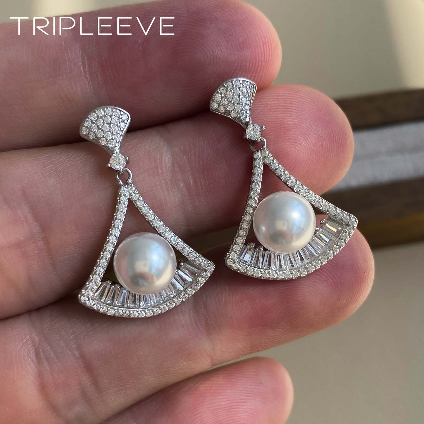 公主舞会|通体925纯银轻奢人造澳白海水珍珠耳环耳钉裙摆扇形耳饰,饰品/流行首饰/时尚饰品新,耳环,淘宝优惠券,粉丝福利购,淘宝优惠卷