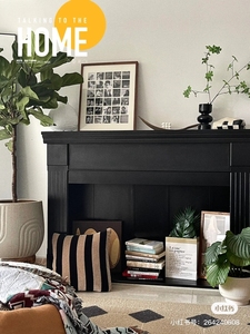 美式复古壁炉柜欧式民宿装饰柜背景墙电视柜白色简约婚礼壁炉架