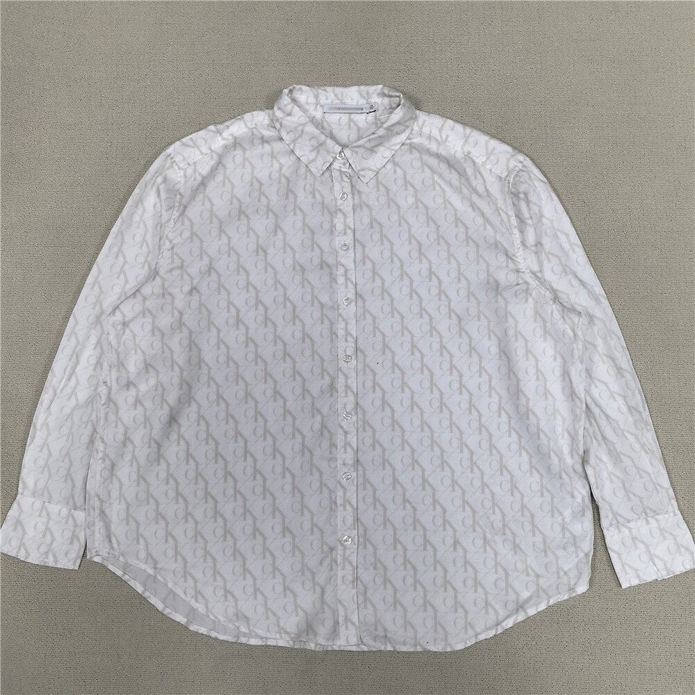 美系高端时尚品牌 女款 客供垂感客供面料 宽松版小尖领长袖衬衫