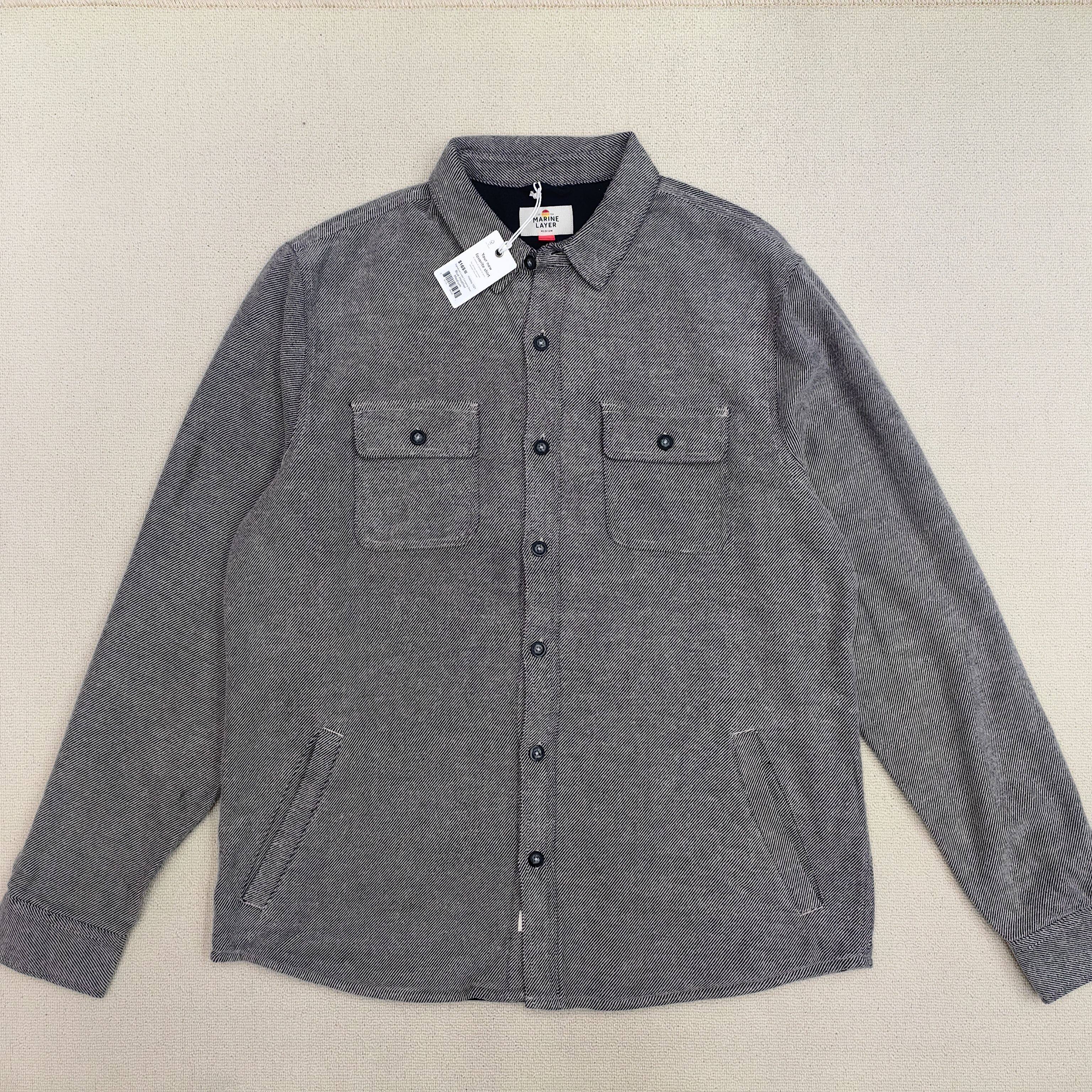 英伦轻奢小太阳 M家 男款复古春秋季新款纯棉带内衬衬衫夹克外套