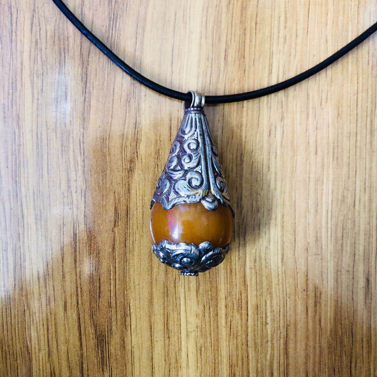 雪域藏饰西藏尼泊尔饰品拉萨藏族民族手工品蜜蜡项坠吊坠挂件包邮