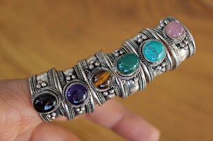 西藏尼泊尔工艺饰品纯手工藏式戒指环女西藏戒指藏饰戒指包邮免邮