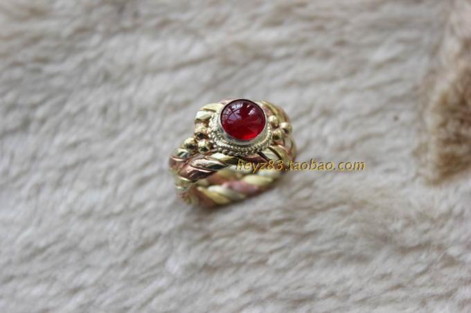 西藏饰品 尼泊尔饰品 纯手工制作 三色铜 戒指 指环 满百 包邮