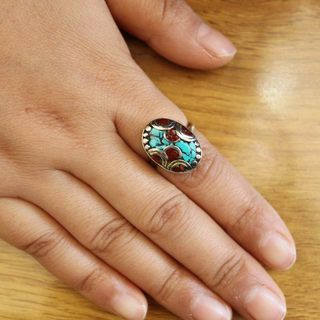戒指指环饰品女士开口复古个性民族风西藏尼泊尔饰品白铜手工制作