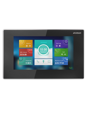 安居宝彩色可视对讲分机新款数字室内机7寸大触摸屏AJB-SZ11AD-8