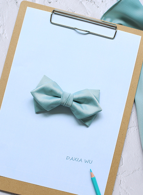 吴大侠马卡龙蓝色领结煲呔蝴蝶结婚礼新郎伴郎西装衬衫宴会司仪男