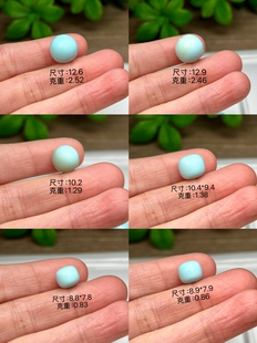 天然原矿绿松石高瓷精工特色吊坠DIY锁骨链配珠散珠配饰