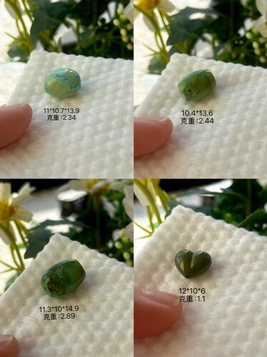 原矿绿松石高瓷精工随行桶珠屁桃手链手串项链吊坠挂件