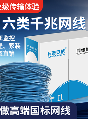 安普国标高速超六类千兆超五类网线POE监控用线非屏蔽线及双屏蔽