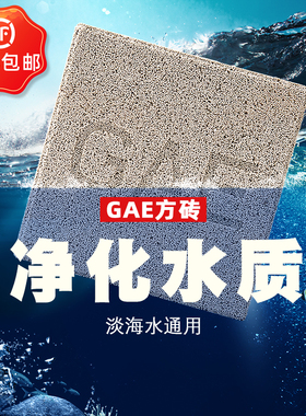 台湾GAE方砖去除NO3神砖培菌水族鱼池反硝化细菌鱼缸过滤材料净水