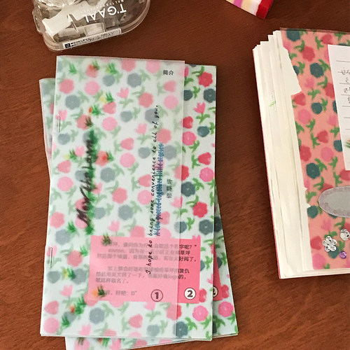 草间新闻 灰纸/硫酸纸单面印刷 薄易皱 10款各3张