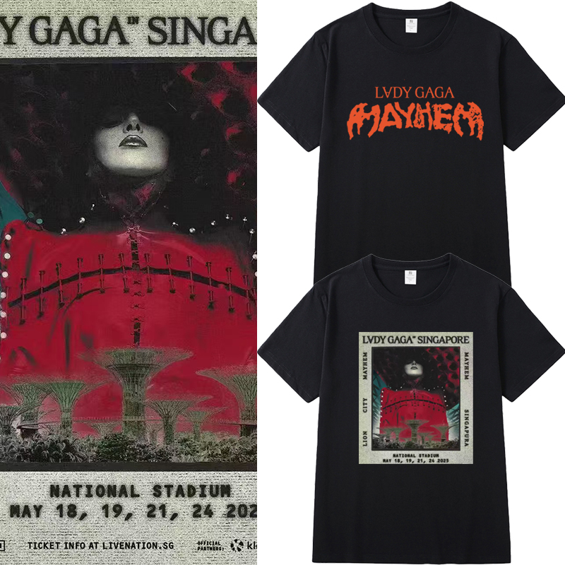 ladygaga新加坡2025演唱会T恤