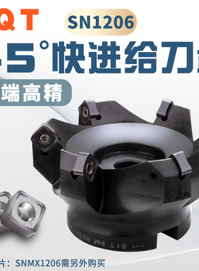 PQT快进给铣刀盘45度面铣重型粗加工平面切削 SNEU1205 SNMX1206