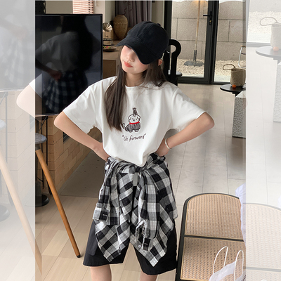 【狗狗go】西西家女童2026夏新款短袖T恤儿童休闲百搭上衣KD9168