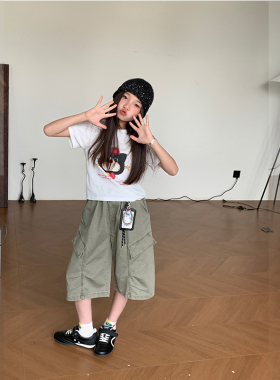 西西家女童2026夏季新款可爱卡通短袖T恤儿童休闲百搭上衣JX26320