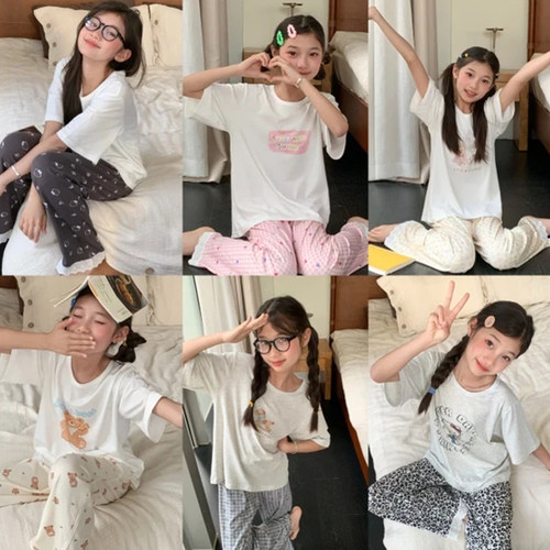 西西家女童夏季新款卡通睡衣套装