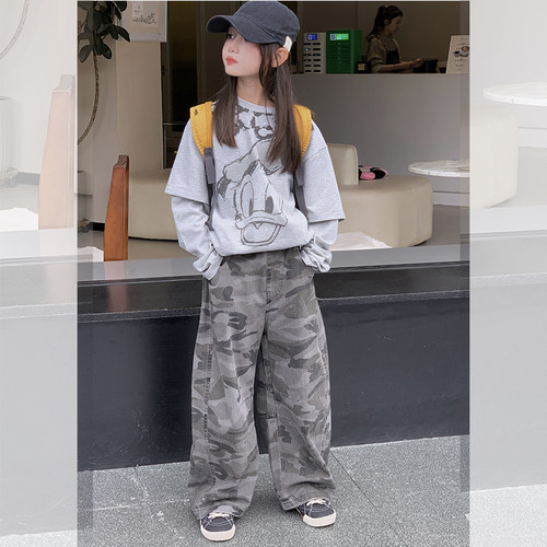 女童秋冬假两件长袖T恤休闲上衣