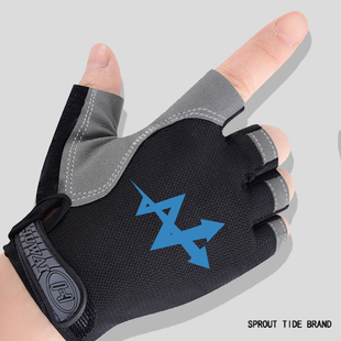 废墟图书馆罗兰w公司二次元风游戏手套半指动漫周边男骑行运动cos