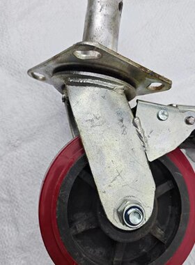 脚手架轮子AB刹6寸万向轮加粗螺杆移动脚手架配件厂家直销